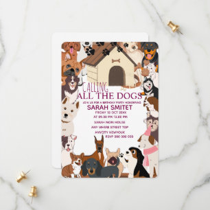 CallingAll Dogs Birthday Pawty let's do Save The Date