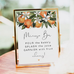 CALLIOPE Citrus Orange Clementine Mimosa Bar Poster