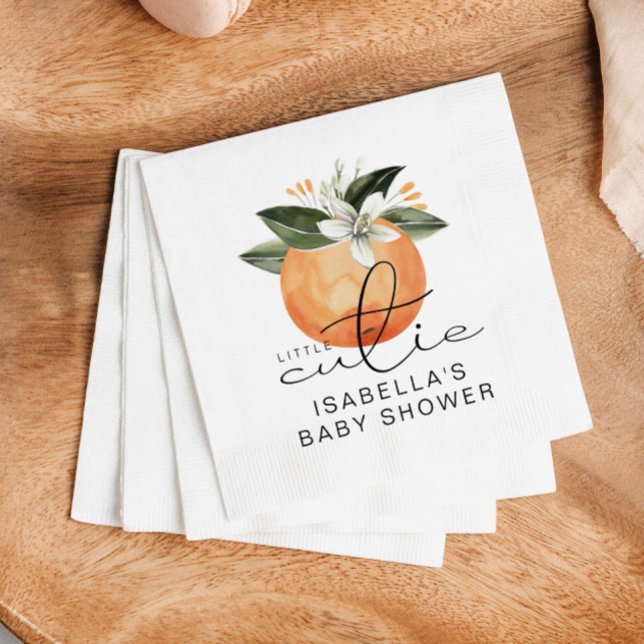 CALLIOPE Little Cutie Clementine Baby Shower Napkin (Creator Uploaded)