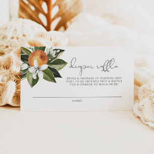 CALLIOPE Little Cutie Clementine Diaper Raffle Place Card