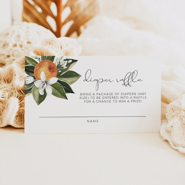 CALLIOPE Little Cutie Clementine Diaper Raffle Place Card (Creator Uploaded)