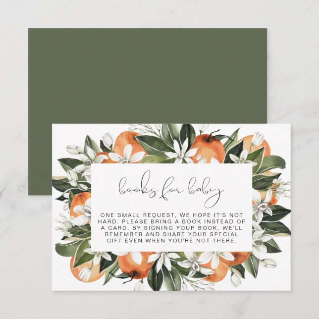 CALLIOPE Little Cutie Orange Books for Baby Card (Front/Back)