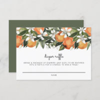 Calliope -Watercolor Oranges Diaper Raffle Ticket