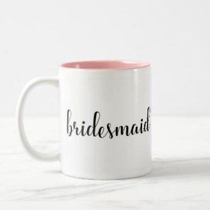Callipgraphy bridesmaid, bridal mug