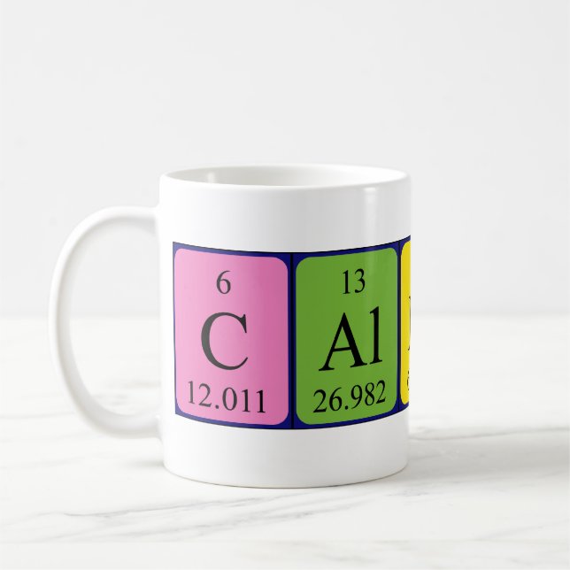 Callista periodic table name mug (Left)
