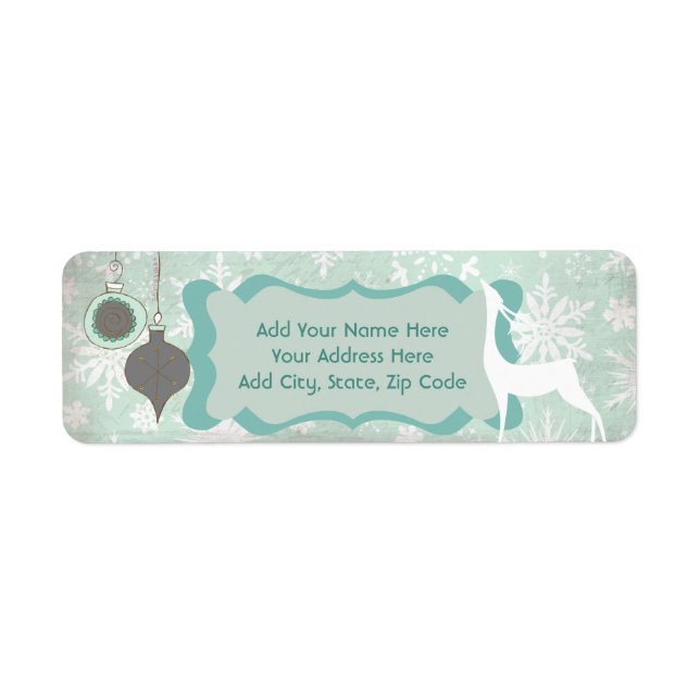 Calm and Bright Deer Return Address Labels (Front)