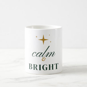 Calm and Bright Elegant Christmas Star Mug