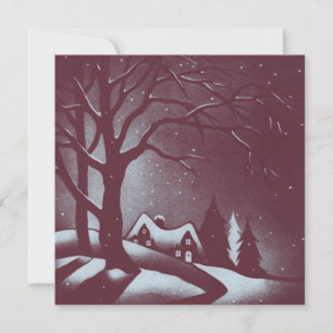 Calm and Bright   Flat Holiday Card
