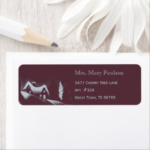 Calm and Bright   Return Address Label