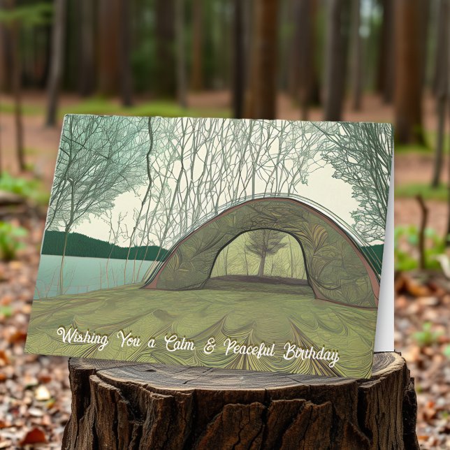 Calm and Peaceful Camping Themed Birthday Card (Creator Uploaded)