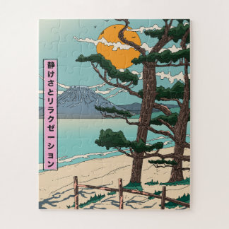 Calm and relaxation Japanese river. Jigsaw Puzzle