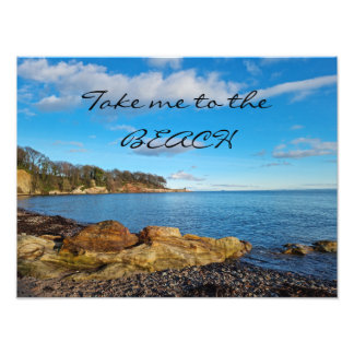 Calm and relaxing beach scene photo print