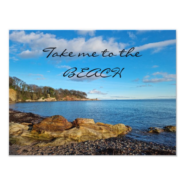 Calm and relaxing beach scene photo print (Front)