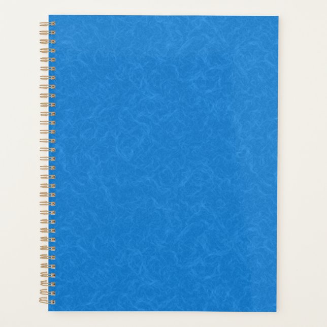 calm and serene blue background swirling pattern planner (Front)