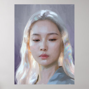 Calm and Serene Female Portrait Poster