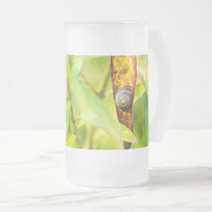 calm attachment frosted glass beer mug