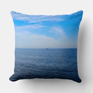 Calm Black Sea Romania – Seagulls Blue Sky Print Cushion