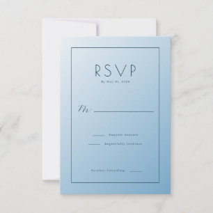 Calm Blue Gradient RSVP Card