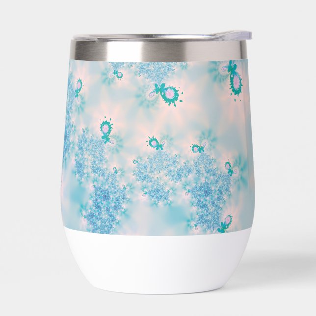 Calm Blue Meditation Butterfly Art (Left)