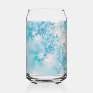 Calm Blue Meditation Butterfly Art Can Glass