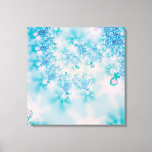 Calm Blue Meditation Butterfly Art Canvas Print