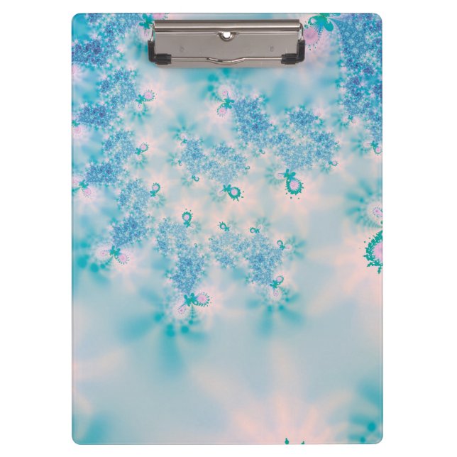 Calm Blue Meditation Butterfly Art Clipboard (Front)