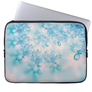 Calm Blue Meditation Butterfly Art Laptop Sleeve