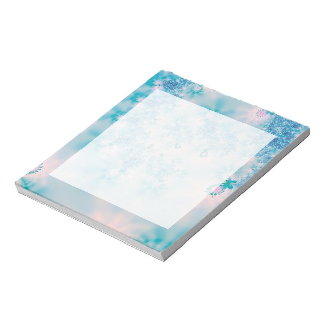 Calm Blue Meditation Butterfly Art Notepad (Rotated)