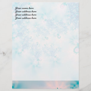 Calm Blue Meditation Butterfly Art Personalized Letterhead