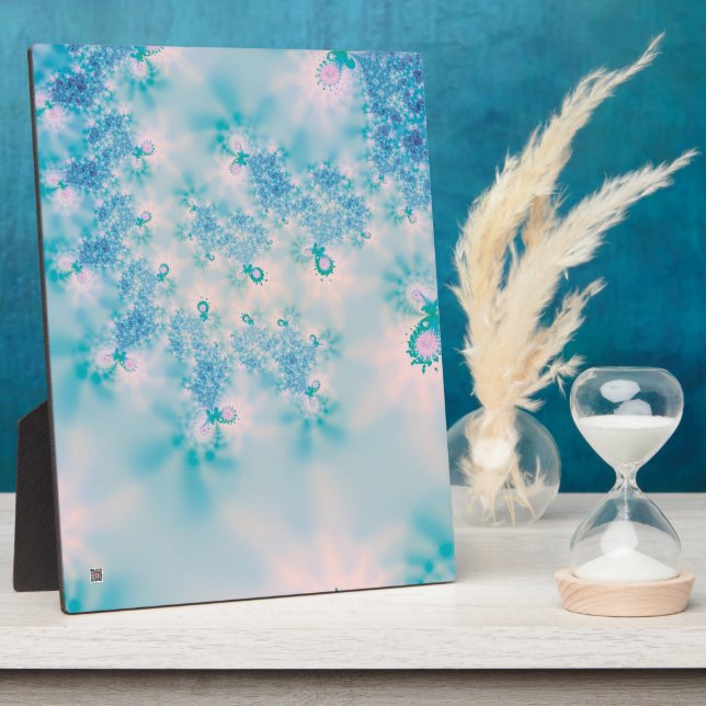 Calm Blue Meditation Butterfly Art Plaque (Side)