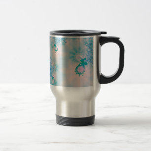 Calm Blue Meditation Butterfly Art Travel Mug