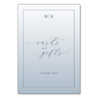 Calm Blue Minimalist Gratitude Card