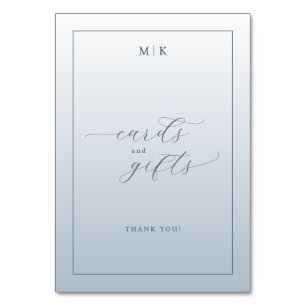 Calm Blue Minimalist Gratitude Card
