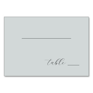 Calm Blue Minimalist Lines Table Number