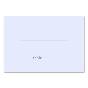 Calm Blue Minimalist Table Sign Number