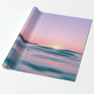 Calm body of water during golden hour wrapping paper