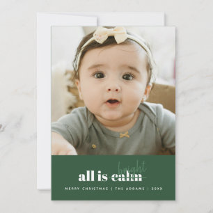 Calm & Bright Holiday Greetings Card