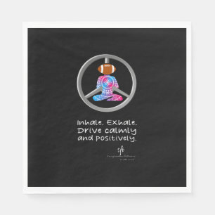Calm Car Ride Home Neon Red/Blue Football Napkin