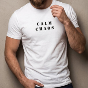 Calm Chaos - Minimalist Paradox T-Shirt White