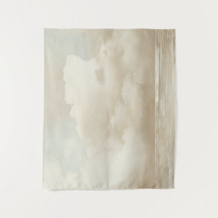Calm Clouds - Neutrals, Blue, Beige - Minimalist Tapestry