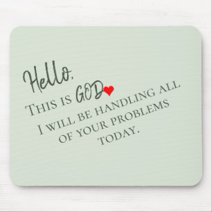Calm Comfort Daily Encouragement Soft Sage Green Mouse Mat