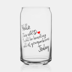 Calm Comfort Daily Encouragement Surrender Gift  Can Glass
