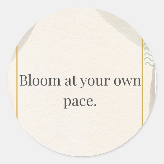 Calm Daily Reminder Classic Round Sticker (Front)