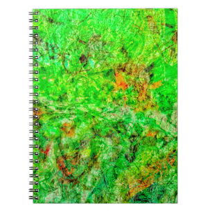 Calm deep green Spiral Photo Notebook,Ordinary art Notebook