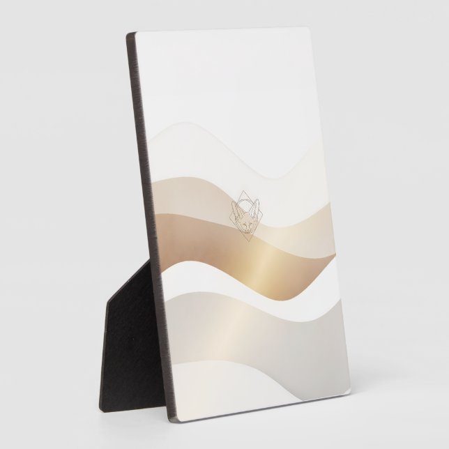 Calm Desert Waves with Fennec Essence | Minimal Se Plaque (Side)