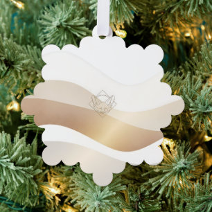 Calm Desert Waves with Fennec Essence   Minimal Se Tree Decoration Card