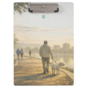 Calm Dog Walk Veterinary Clinic Acrylic Clipboard