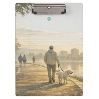 Calm Dog Walk Veterinary Clinic Acrylic Clipboard