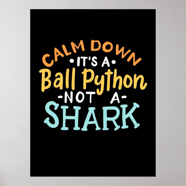 Calm Down It Is A Ball Python Poster (Front)