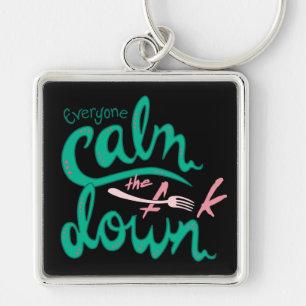 Calm Down Key Ring